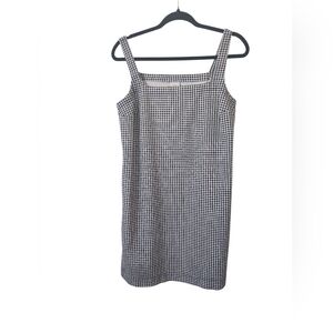 a new day Women's Gingham Mini Black&White Checked Dress     Size S